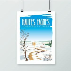 Affiche rétro - Les Hautes Fagnes